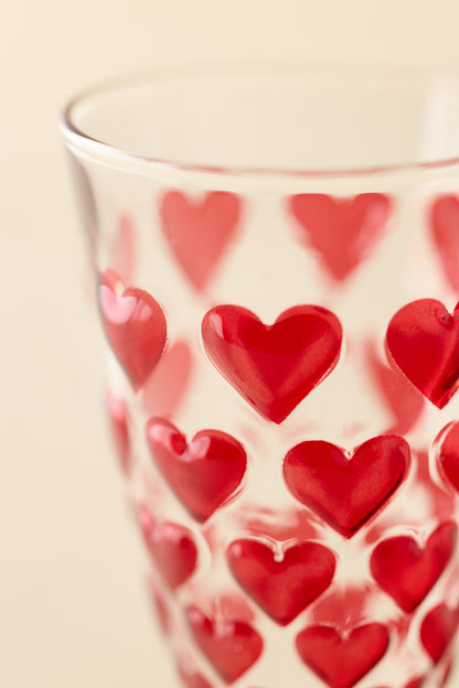 Heart Drinking Glass Red - For Love & Lemons