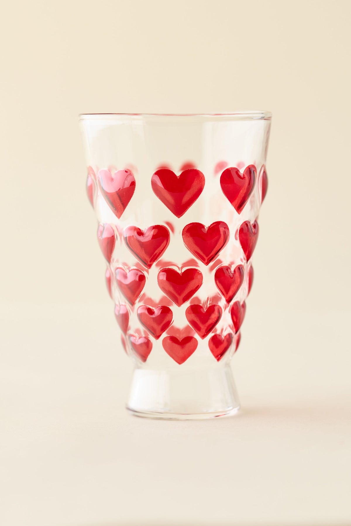 Heart Drinking Glass Red - For Love & Lemons