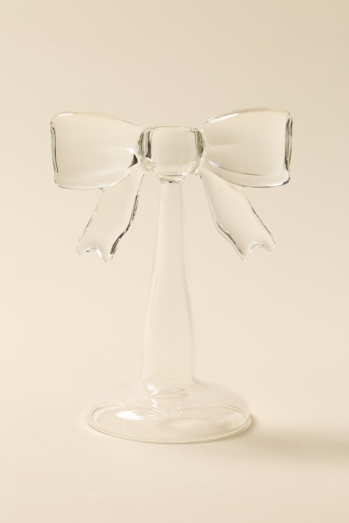 Bow Shaped Taper Candle Holder Crystal - For Love & Lemons