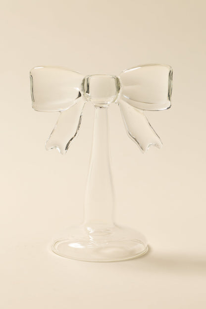 Bow Shaped Taper Candle Holder Crystal - For Love & Lemons