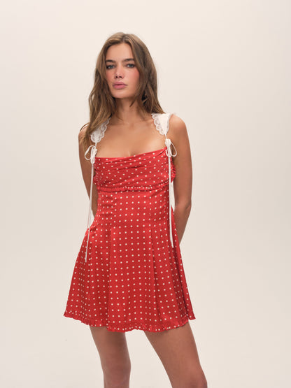 Holland Mini Dress Red - For Love & Lemons