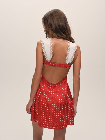 Holland Mini Dress Red - For Love & Lemons