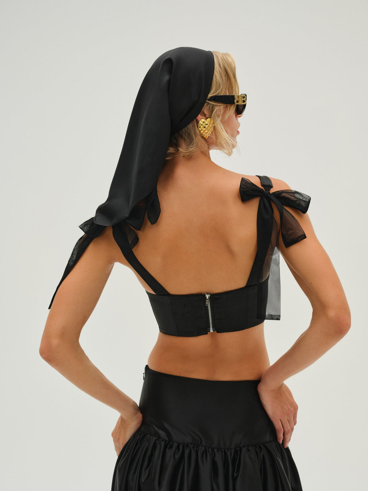 Nelly Corset Top Black - For Love & Lemons