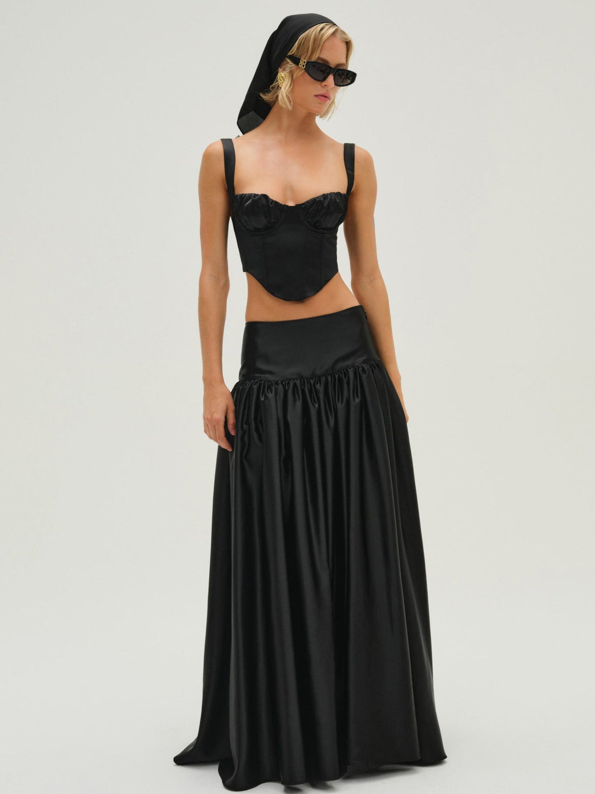 Nelly Corset Top Black - For Love & Lemons