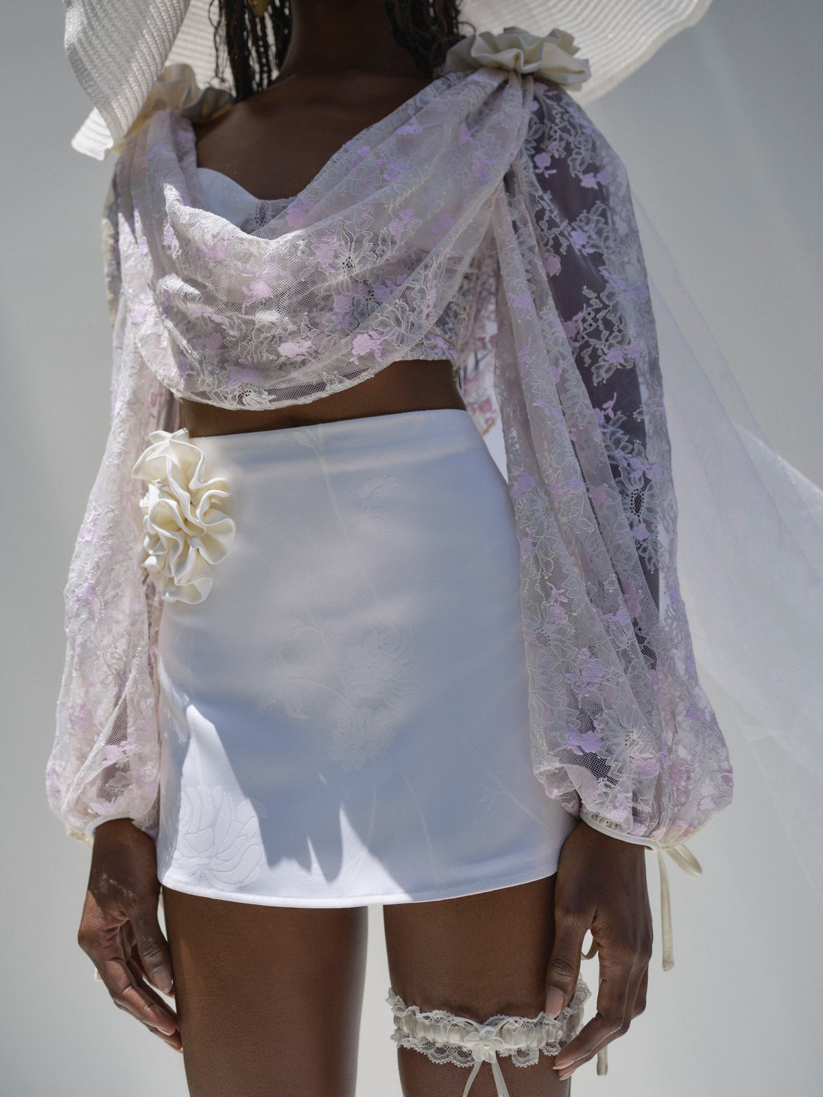Maria Mini Skirt White - For Love & Lemons