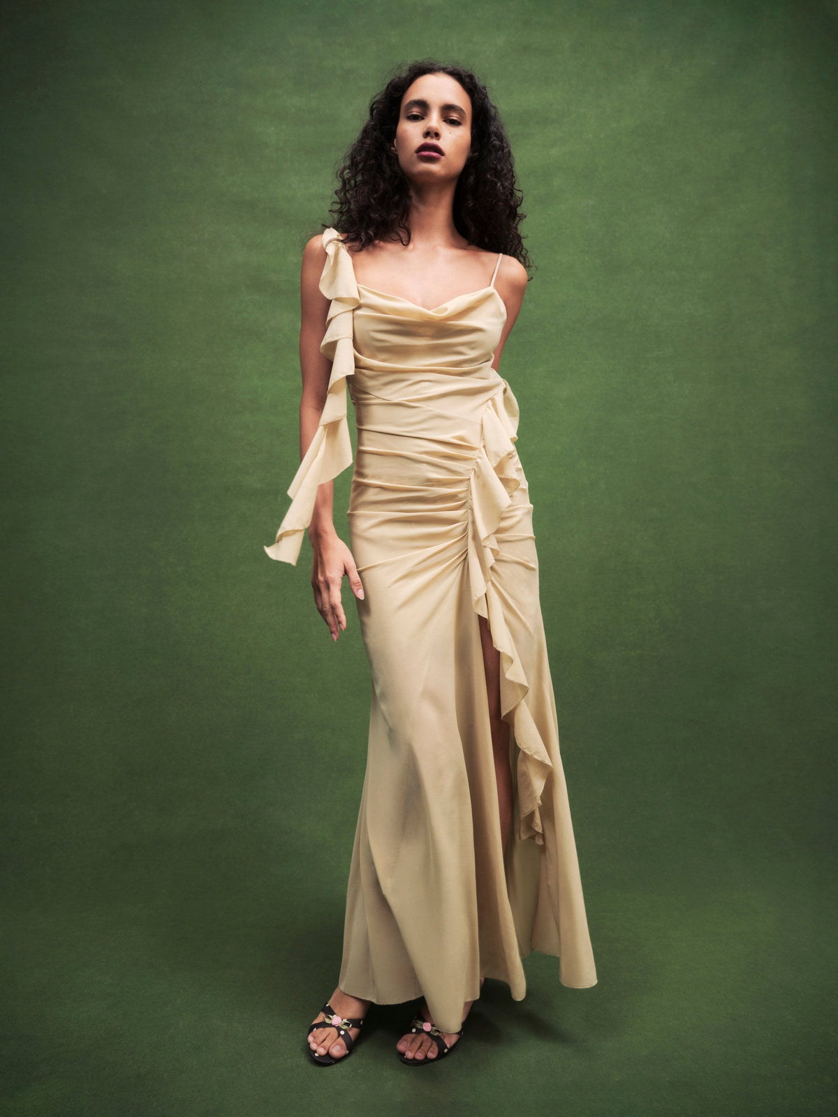 Fernanda Gown LT Olive - For Love & Lemons