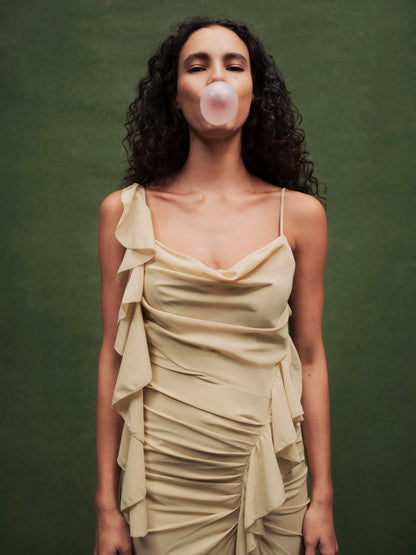 Fernanda Gown LT Olive - For Love & Lemons