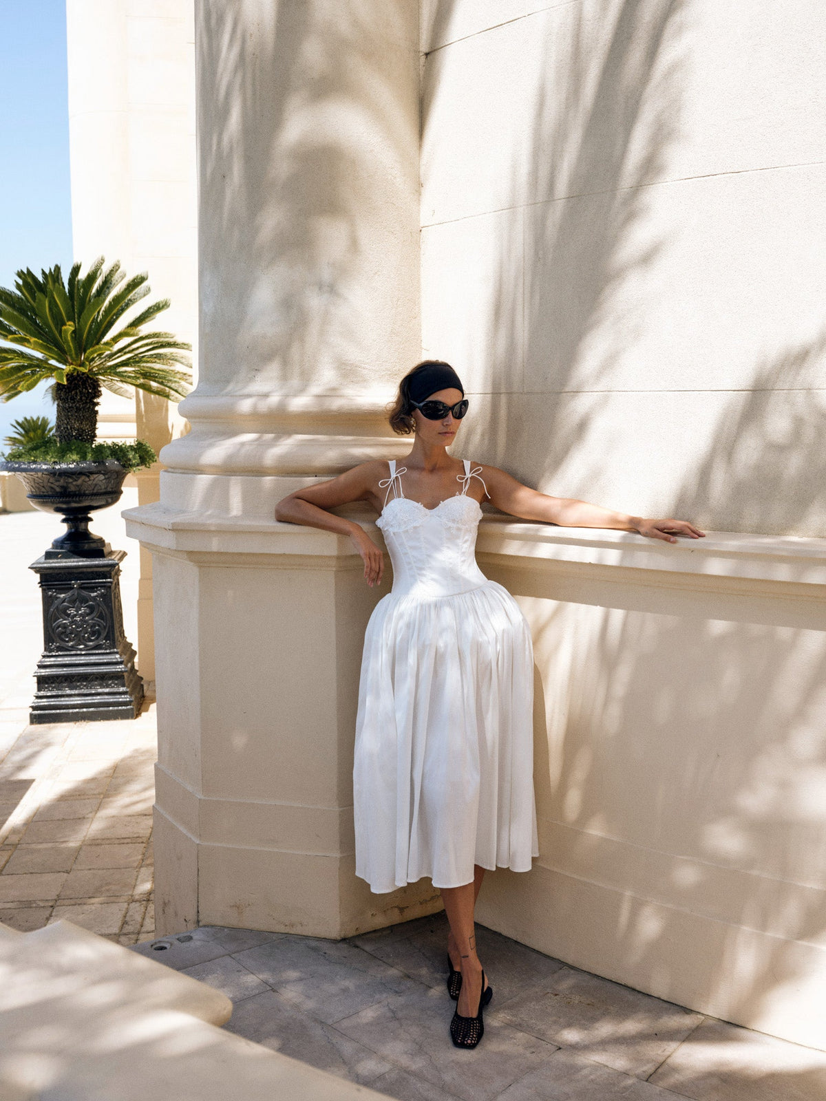 Antoinette Taffeta Gown White - For Love & Lemons
