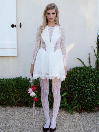 Tara Mini Dress White - For Love & Lemons