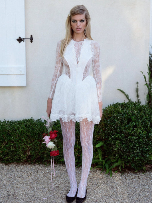 Tara Mini Dress White - For Love & Lemons