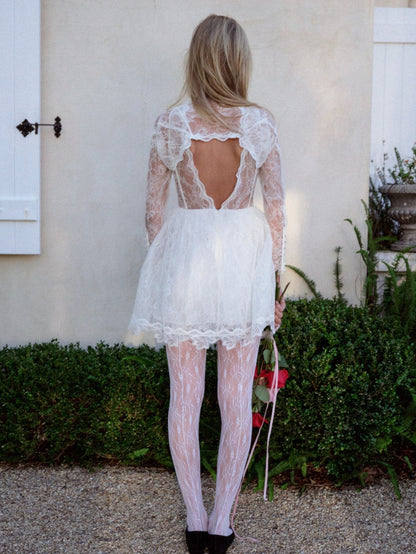 Tara Mini Dress White - For Love & Lemons