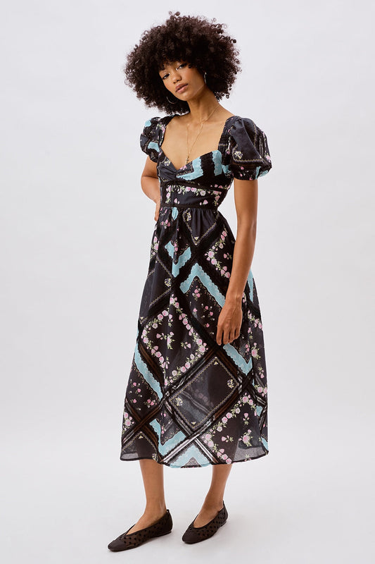 Margaret Midi Dress Black - For Love & Lemons