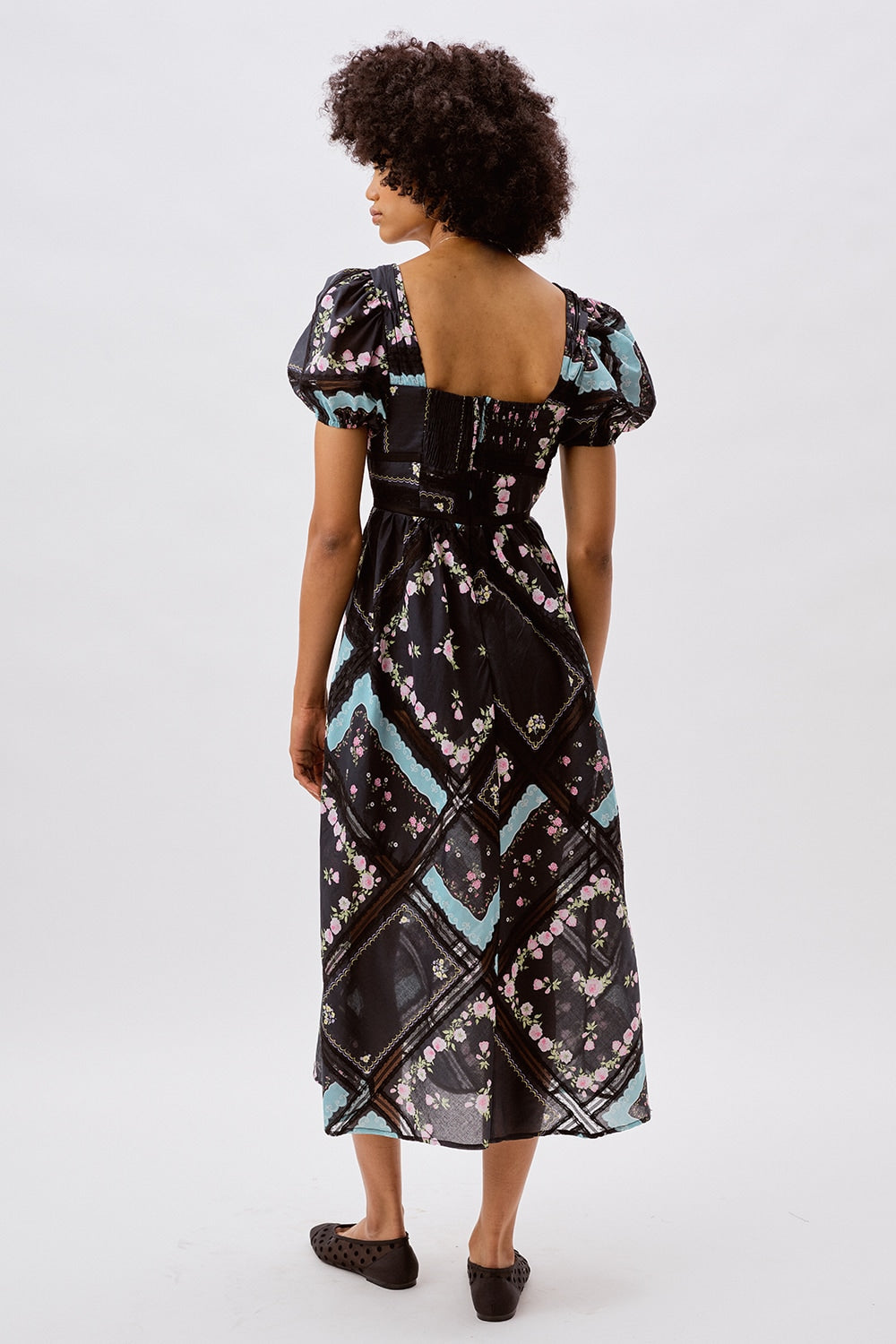 Margaret Midi Dress Black - For Love & Lemons