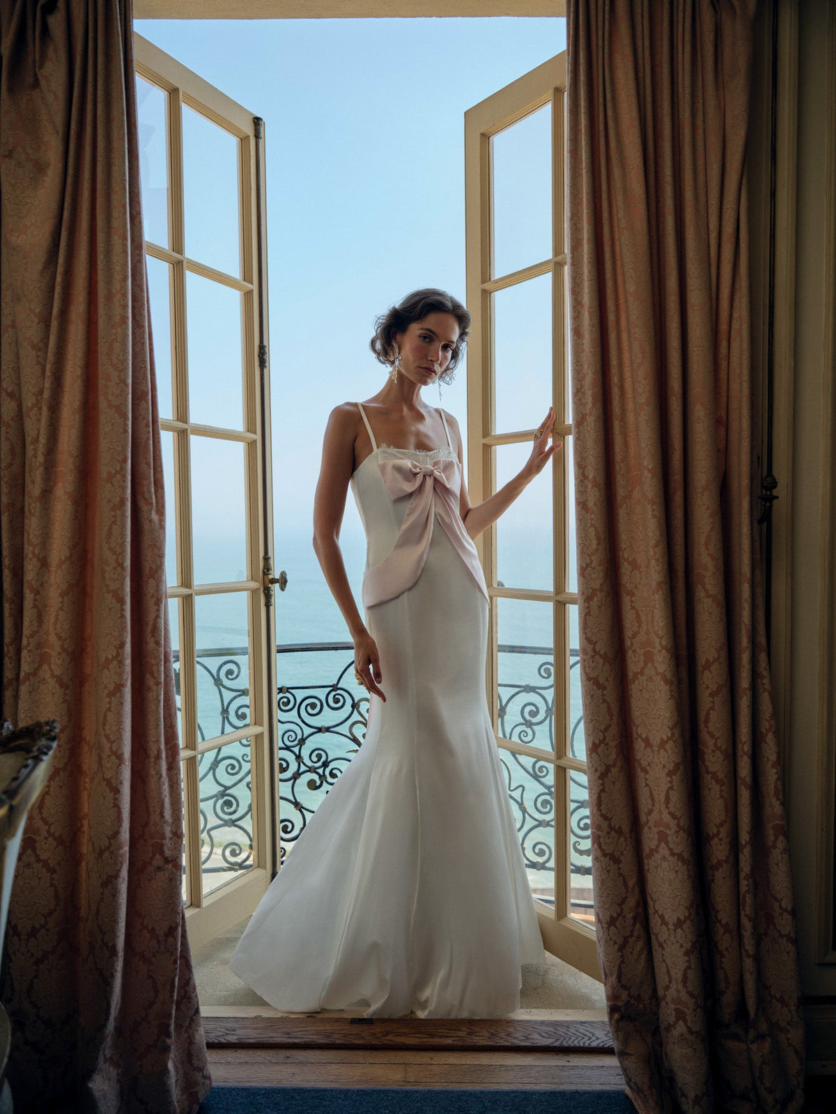 Eliana Gown White Pink - For Love & Lemons